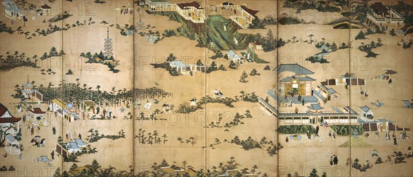 Pastimes and Pleasures in the Eastern Hills of Kyoto, between 1615 and 1624. Creator: Anon.