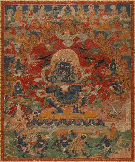 Mahakala and Companions, c1700. Creator: Anon.