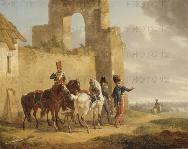 Military Scene, 1821. Creator: Edouard Swebach.