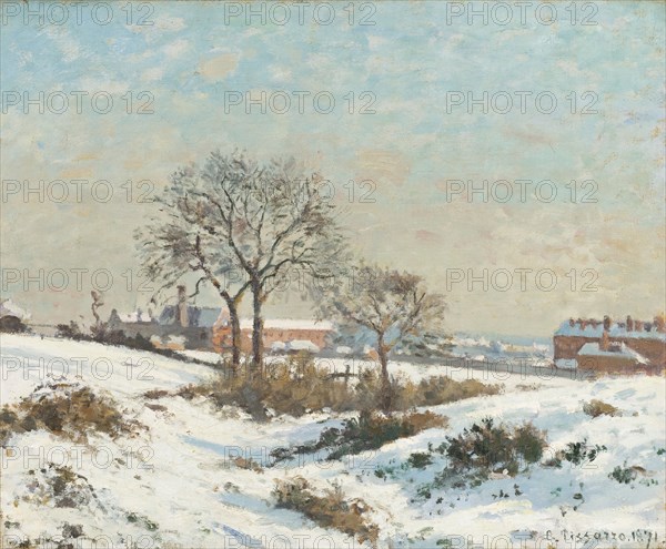 Snowy Landscape at South Norwood, 1871. Creator: Camille Pissarro.