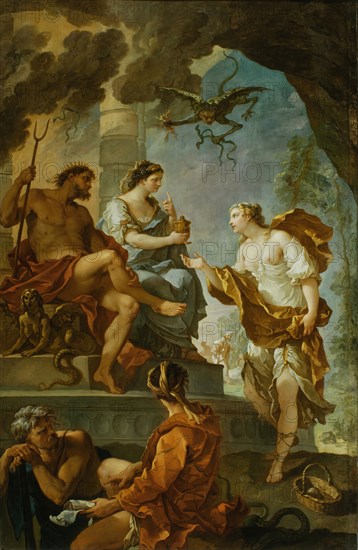 Psyche Obtaining the Elixir of Beauty from Proserpine, c1735. Creator: Charles-Joseph Natoire.