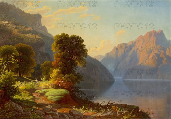 A View of a Lake in the Mountains (image 1 of 2), between c1856 and c1859. Creator: George Caleb Bingham.