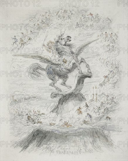 Puck on Pegasus, 1861. Creator: George Cruikshank.