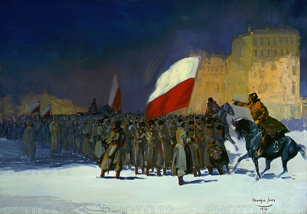 Czechoslovakian Army Entering Vladivostok, Siberia, in 1918, 1918. Creator: George Benjamin Luks.