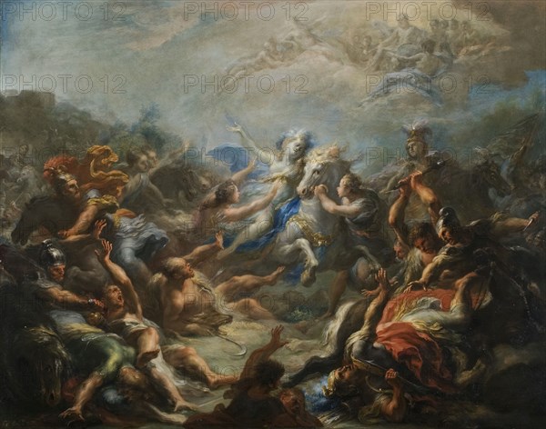 Camilla at War from Virgil's Aeneid, between 1708 and 1710. Creator: Giacomo del Po.