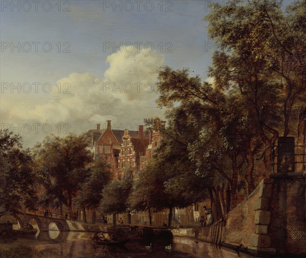 View of the Herengracht, Amsterdam, from the Leliegracht, between c1660 and c1670. Creator: Jan van der Heyden.