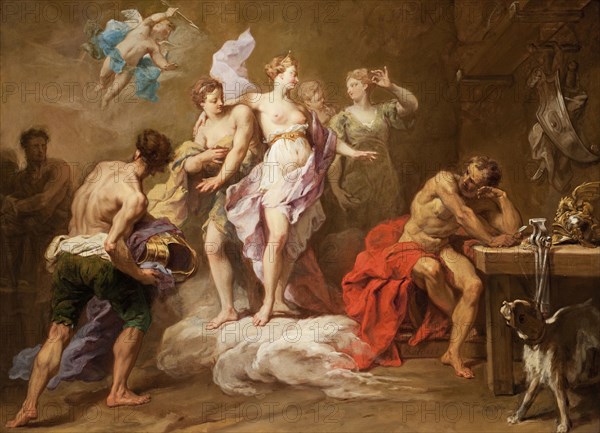 Venus Ordering Arms from Vulcan for Aeneas (image 1 of 2), 1717. Creator: Jean Restout.