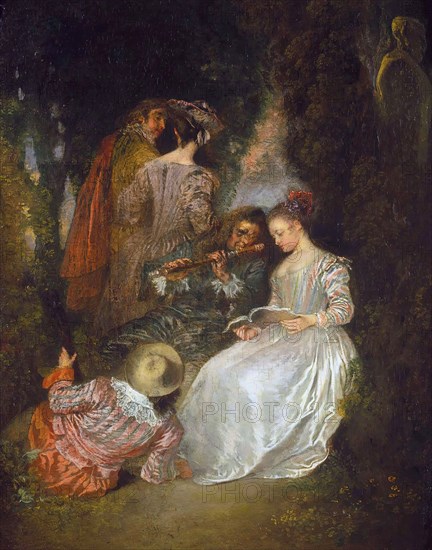 The Perfect Accord, 1719. Creator: Jean-Antoine Watteau.