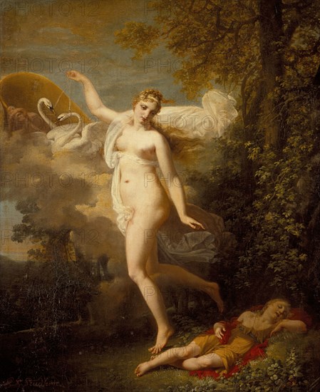 Venus and a Sleeping Cupid, c1810. Creator: Jean-Baptiste Mallet.