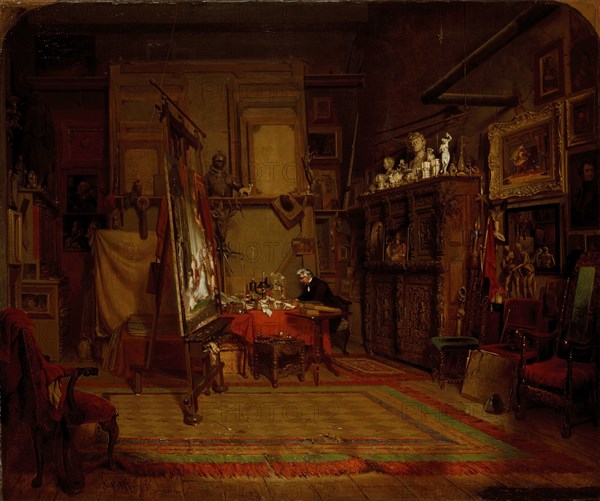 An Artist's Studio, 1864. Creator: John Ferguson Weir.