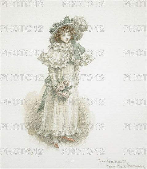 Study of a Fully Dressed Little Girl, 1897. Creator: Catherine Greenaway.