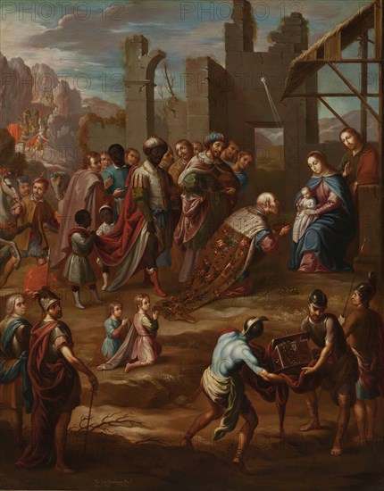 The Adoration of the Kings with Donor (La adoración de los reyes con donante), 1741. Creator: Nicolás Enríquez.