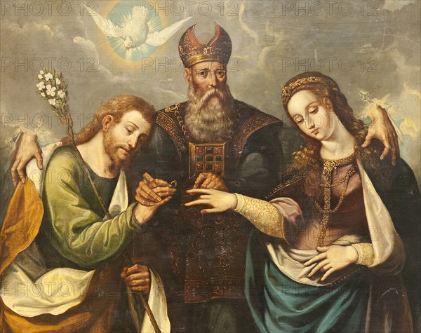 The Marriage of the Virgin (Desposorios del la Virgen) (image 5 of 5), 1668. Creator: Pedro Ramirez de Contreras.