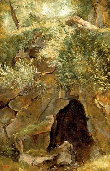 The Cave, between 1828 and 1830. Creator: Theodore Rousseau.