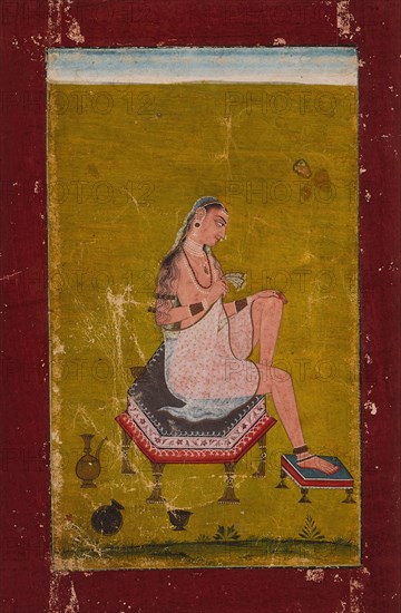 A Lady at Her Toilette, c1720. Creator: Unknown.