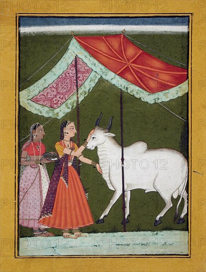 Bhairavi Ragini, First Wife of Bhairava Raga, Folio from a Ragamala, between 1685 and 1690. Creator: Unknown.