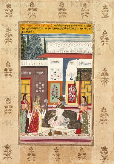 Varadi Ragini, Fourth Wife of Dipak Raga, Folio from a Ragamala..., between 1675 and 1700. Creator: Unknown.