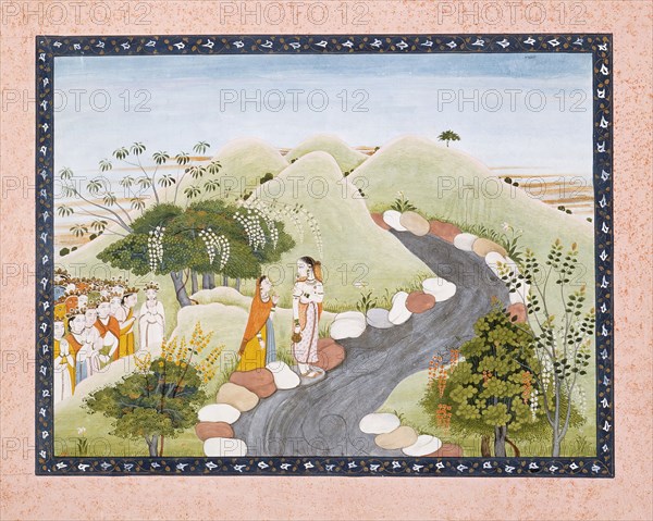 The Emergence of Kaushiki, Folio from a Devimahatmya (Glory of the Goddess), c1750 or earlier. Creator: Unknown.