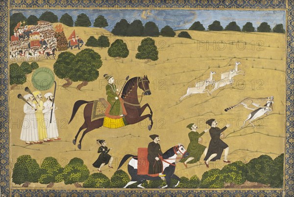 Prince Hunting with Cheetah, 1764 or earlier. Creator: Unknown.