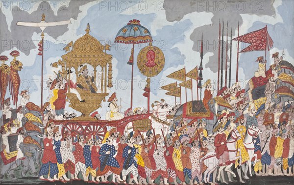 Royal Procession with Raja Amar Singh (Reigned 1787-1798) of Thanjavur (image 1 of 6), c1790. Creator: Unknown.