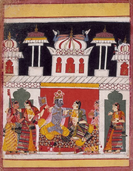 Bhairava Raga, Folio from a Ragamala (Garland of Melodies), c1650. Creator: Unknown.