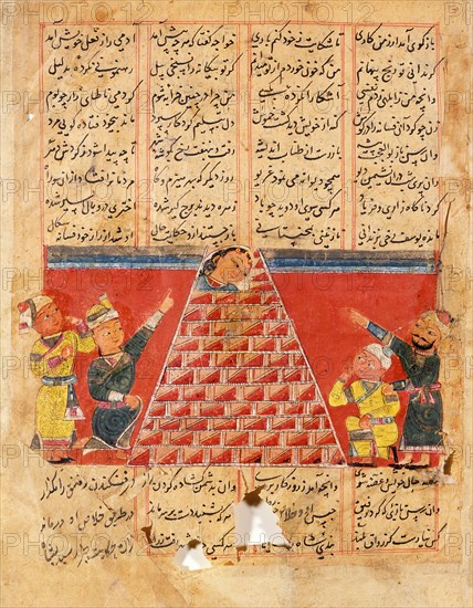The Imprisoned Wife, Folio from a Manuscript of Amir Khusrau Dihlavi's..., between c1400 and c1450. Creator: Unknown.