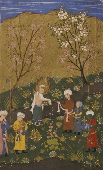 Yusuf, After His Ordeal in the Pit; Page from the Manuscript of Yusuf and Zulaykha of Jami, c1560. Creator: Unknown.