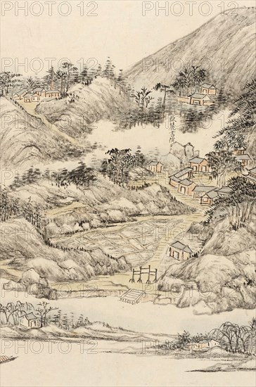 Traveling to the Southern Sacred Peak (image 23 of 28), between c1700 and c1800. Creator: Zhang Ruocheng.