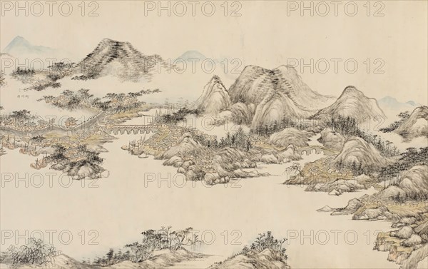 Traveling to the Southern Sacred Peak (image 19 of 28), between c1700 and c1800. Creator: Zhang Ruocheng.