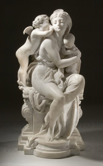 Between Two Loves (image 1 of 2), 1867. Creator: Albert Ernest Carrier de Belleuse.