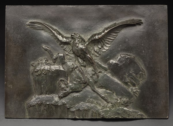 Eagle with Chamois, 1826. Creator: Antoine-Louis Barye.