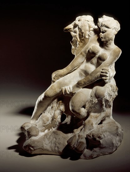 Minotaur or Faun and Nymph, c.1886. Creator: Auguste Rodin.