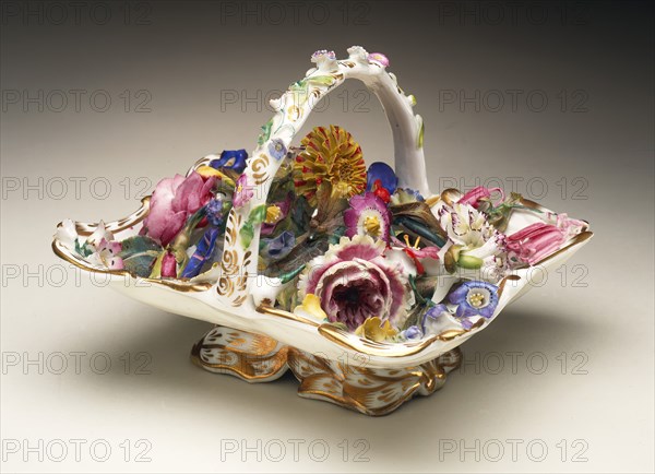 Basket of Flowers, c.1840. Creator: Chamberlain Factory.