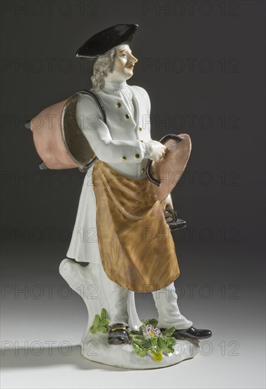 Laundryman (image 1 of 2), c.1748. Creators: Meissen Porcelain, Edme Bouchardon, Johann Joachim Kändler.