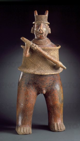 Standing Couple; Male Figure, 200 B.C.-A.D. 500. Creator: Unknown.