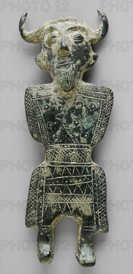 Horned Male Figure, between c.1000 and c.650 B.C.. Creator: Unknown.