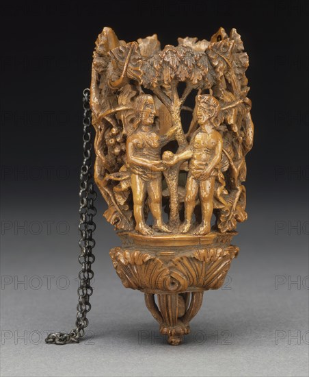 Bouquet Holder with Figures of Adam and Eve, c.1600. Creator: Unknown.