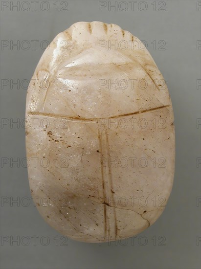 Uninscribed Quartz Scarab (image 1 of 2), c1991-1786 BCE. Creator: Unknown.