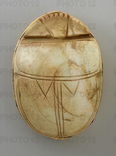 Stone Heart Scarab (image 1 of 2), Probably 18th-20th Dynasty (1569-1081 BCE) or later. Creator: Unknown.