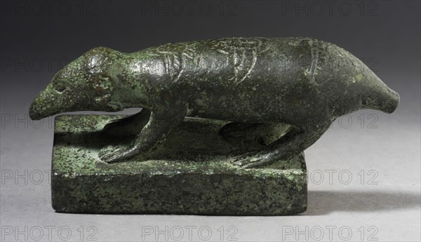 Ichneumon Mongoose Figurine, Probably Ptolemaic Period (323-30 BCE). Creator: Unknown.
