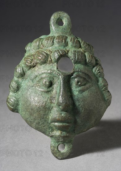 Theater Mask Figurine, Probably Roman Period (100-395 CE) or later. Creator: Unknown.