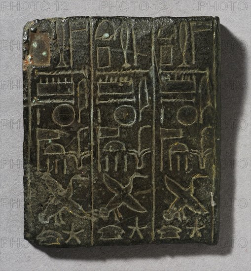 Plaque Inscribed by a High Priest of Amen, 21st Dynasty (1055-931 BCE) or later. Creator: Unknown.