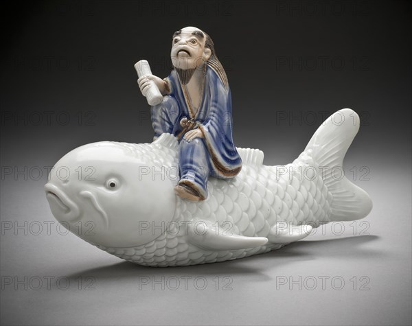 Okimono in the Form of Kinko Riding the Carp, 19th century. Creator: Unknown.