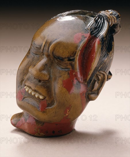 Head of Nitta Yoshisada, 19th century. Creator: Unknown.