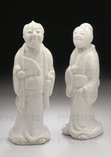 Pair of Okimono in the Form of a Standing Couple, 19th century. Creator: Unknown.