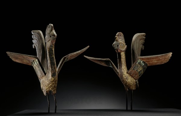 Pair of Phoenixes, 18th century. Creator: Unknown.