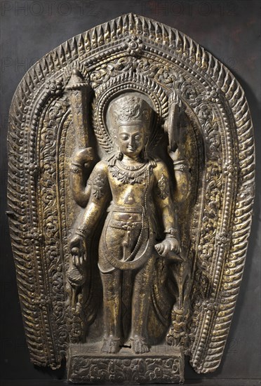 The Hindu God Vishnu (image 1 of 3), 983. Creator: Unknown.