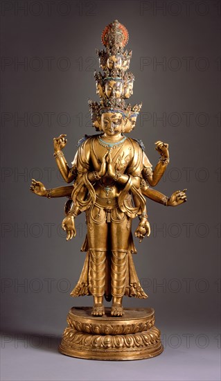 Eleven-Headed Avalokiteshvara, 16th century. Creator: Unknown.