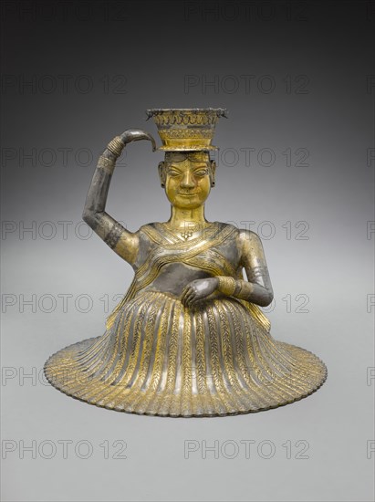 Base for a Water Pipe (huqqa) in the Form of a Dancer (image 2 of 3), between c.1750 and c.1900. Creator: Unknown.