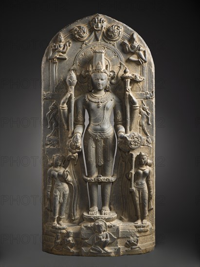 The Hindu God Vishnu in his Emanation as Narayana (image 1 of 12), c.1000. Creator: Unknown.